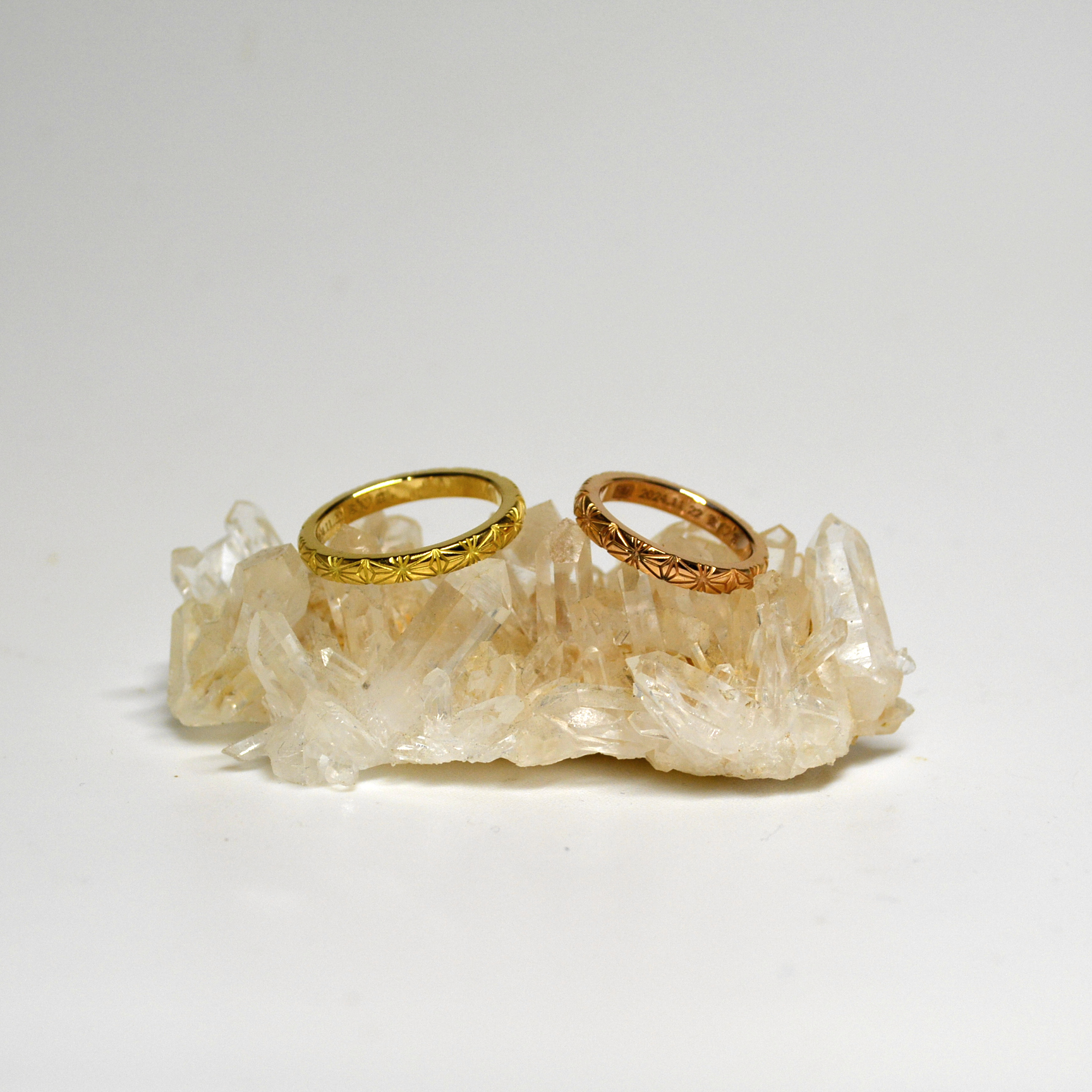 オーダー結婚指輪】麻の葉文様リング