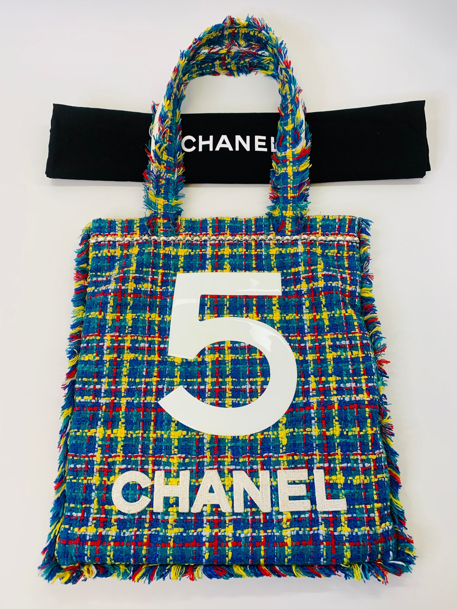 CHANEL No. 5 Tweed and Chain Tote Bag – JDEX Styles