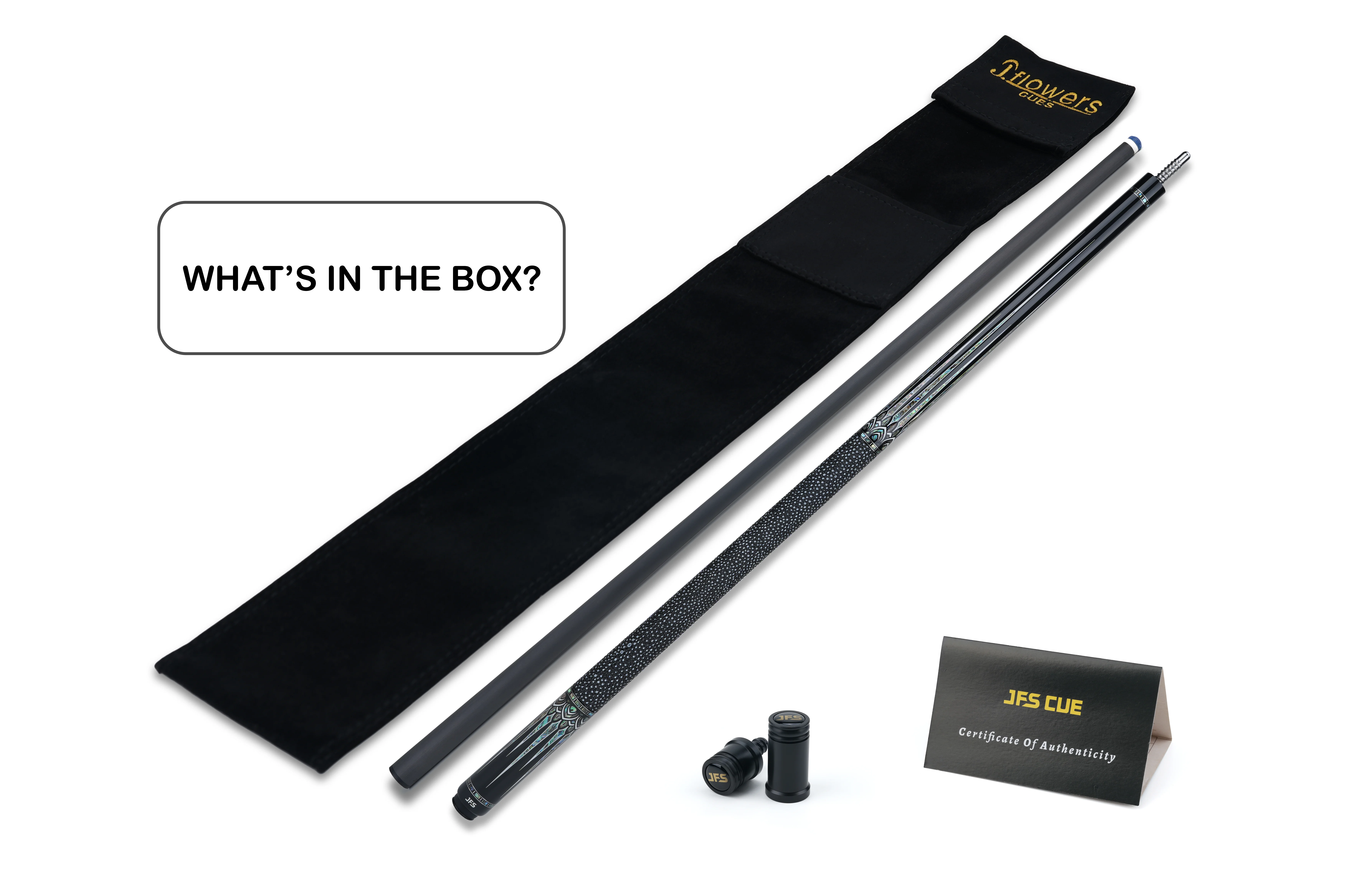 The JF20-23 Pool Cue from JFlowers Cues & Cases has a unique design