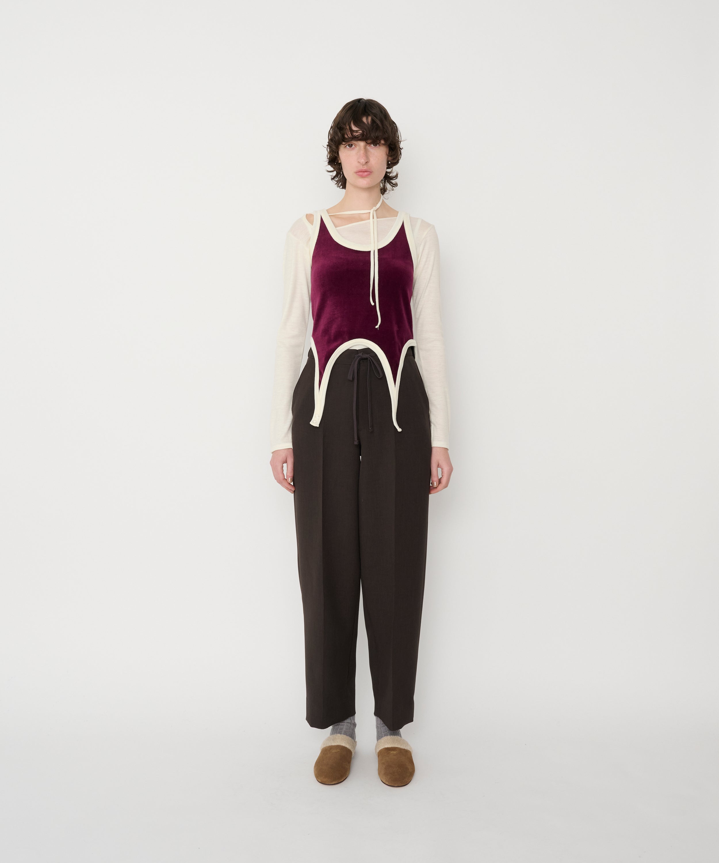 COTTON VELOUR UP AND DOWN TANK TOP – JOHN MASON SMITH JANE SMITH