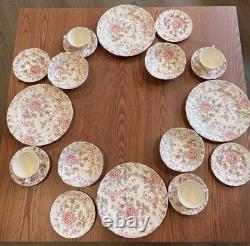 Brand New Johnson Brothers Rose Chintz 20 Piece Set Dishwasher