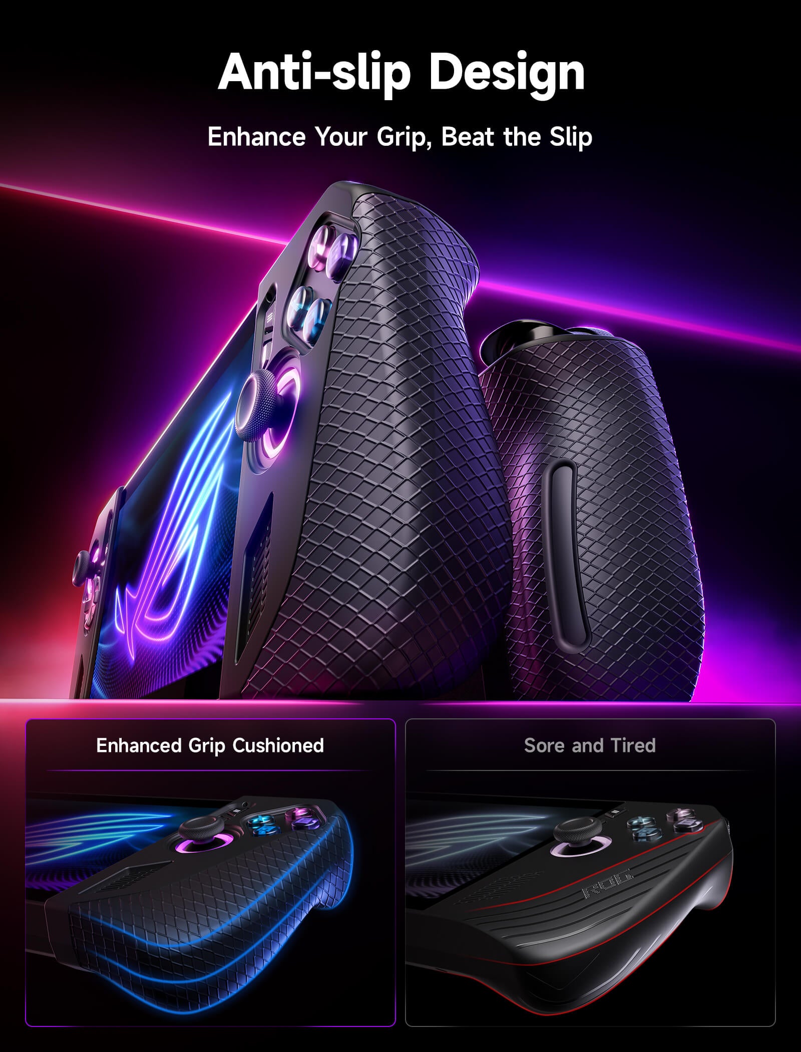 ROG Ally X用シリコングリップケースセット