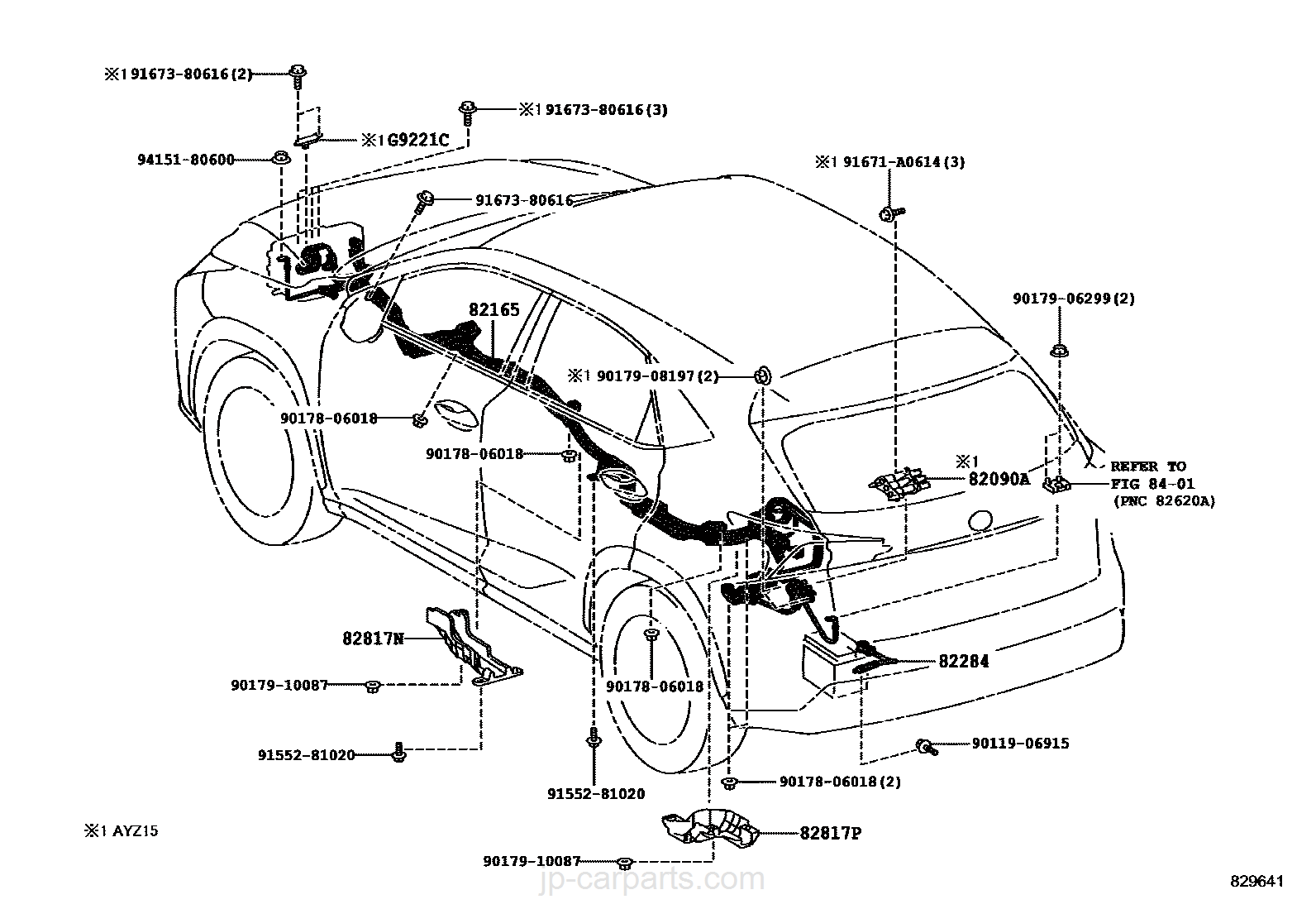 toyota | LEXUS NX200T,300H | AYZ15-AWXLB | 8202:WIRING & CLAMP
