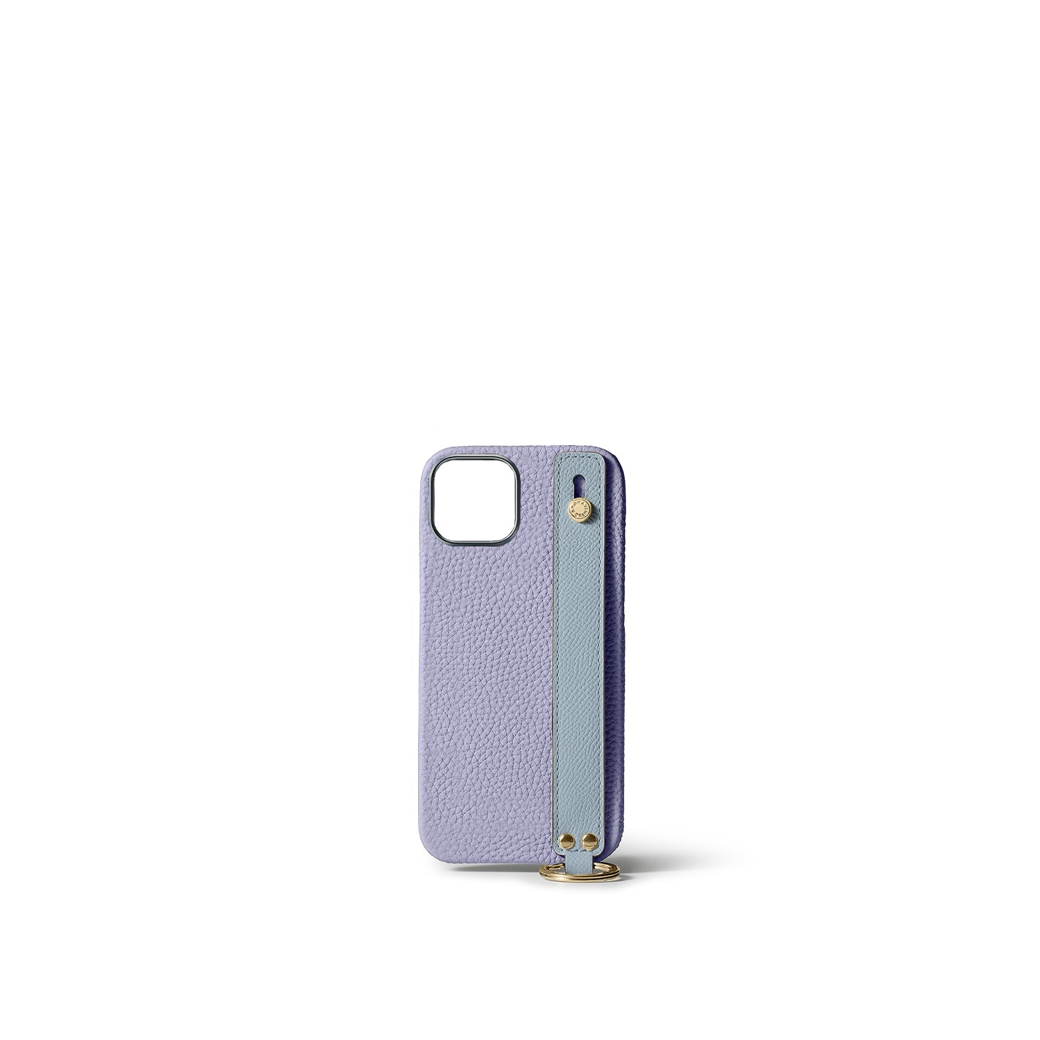 iPhone 15) ハンドル付き バックカバーケース シュリンクレザー