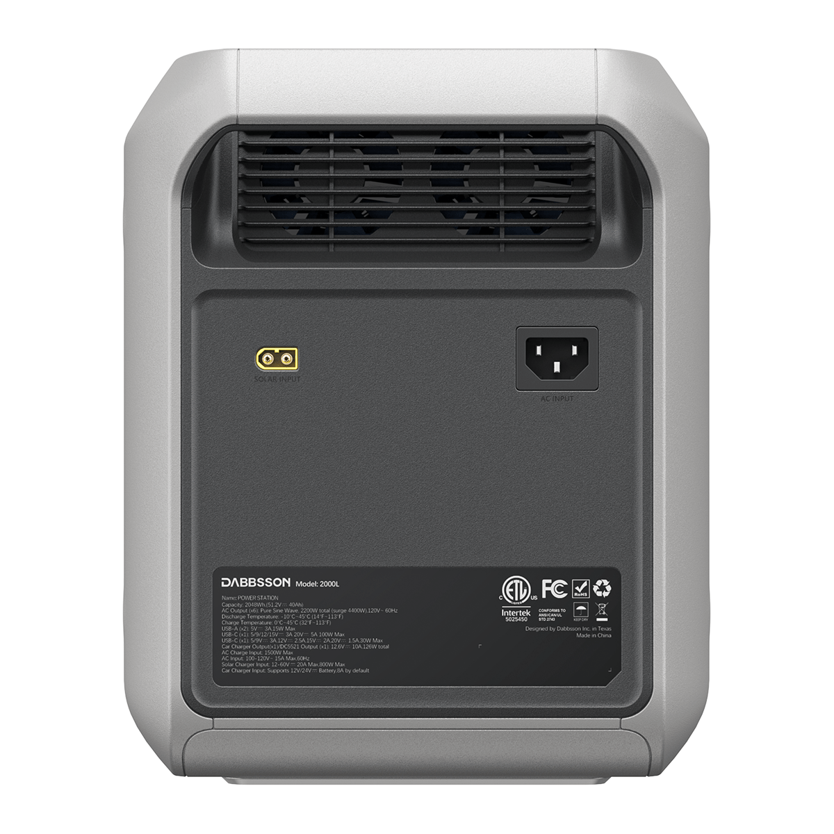 Dabbsson 2000L ポータブル電源｜2048Wh大容量・2200W出力 ダブソン