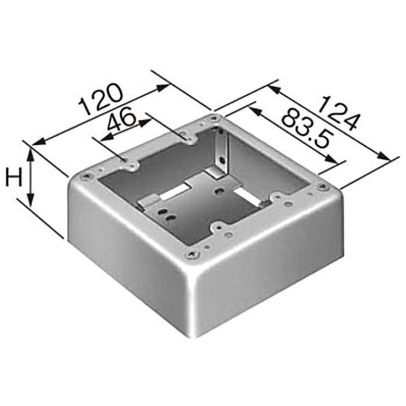 DZB266W 2個用スイッチボックス ノックなし 1個 Panasonic