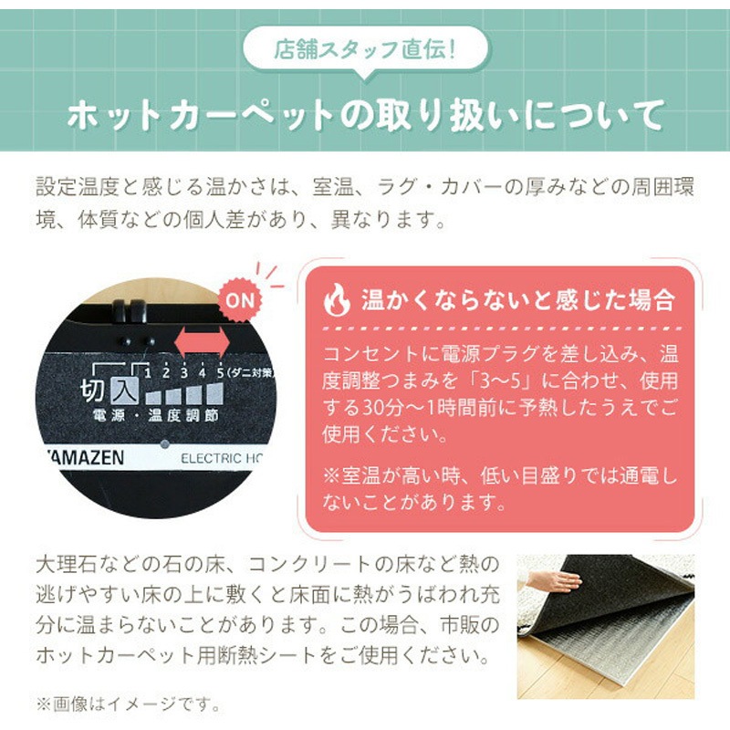 EUC-101 ホットカーペット 本体 小さく折りたためる YAMAZEN(山善) 縦