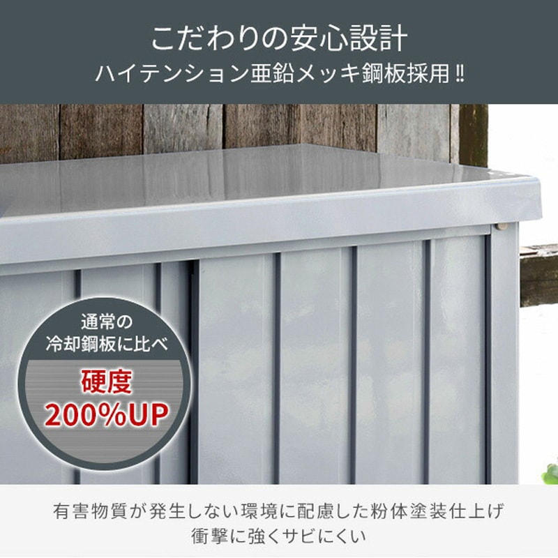 DSB-0129(LGY) スチール収納庫 物置 YAMAZEN(山善) グレー色 間口
