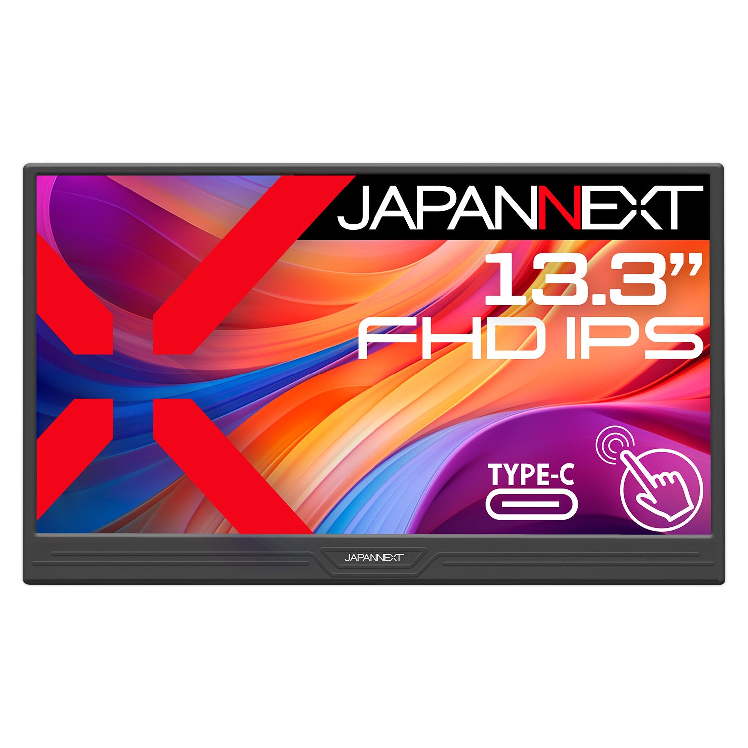 JAPANNEXT 13.3インチ IPSパネル搭載 10点マルチタッチ対応 フルHD