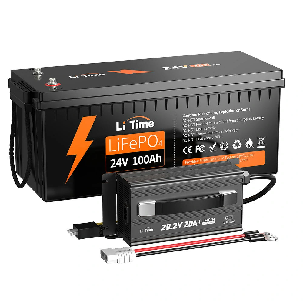 LiTime 24V 100Ah サブバッテリー用リン酸鉄リチウムイオンバッテリー