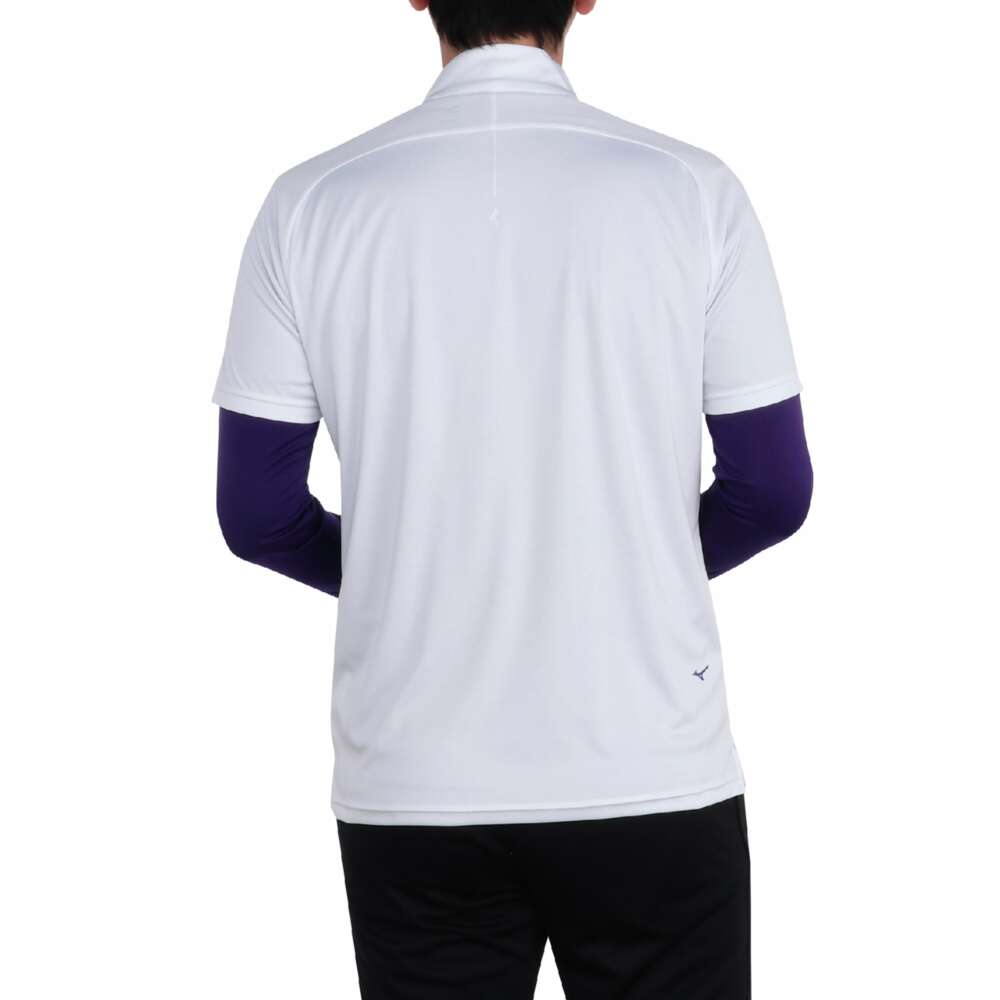 レイヤードセット(半袖ハーフジップシャツ／長袖モックネックシャツ