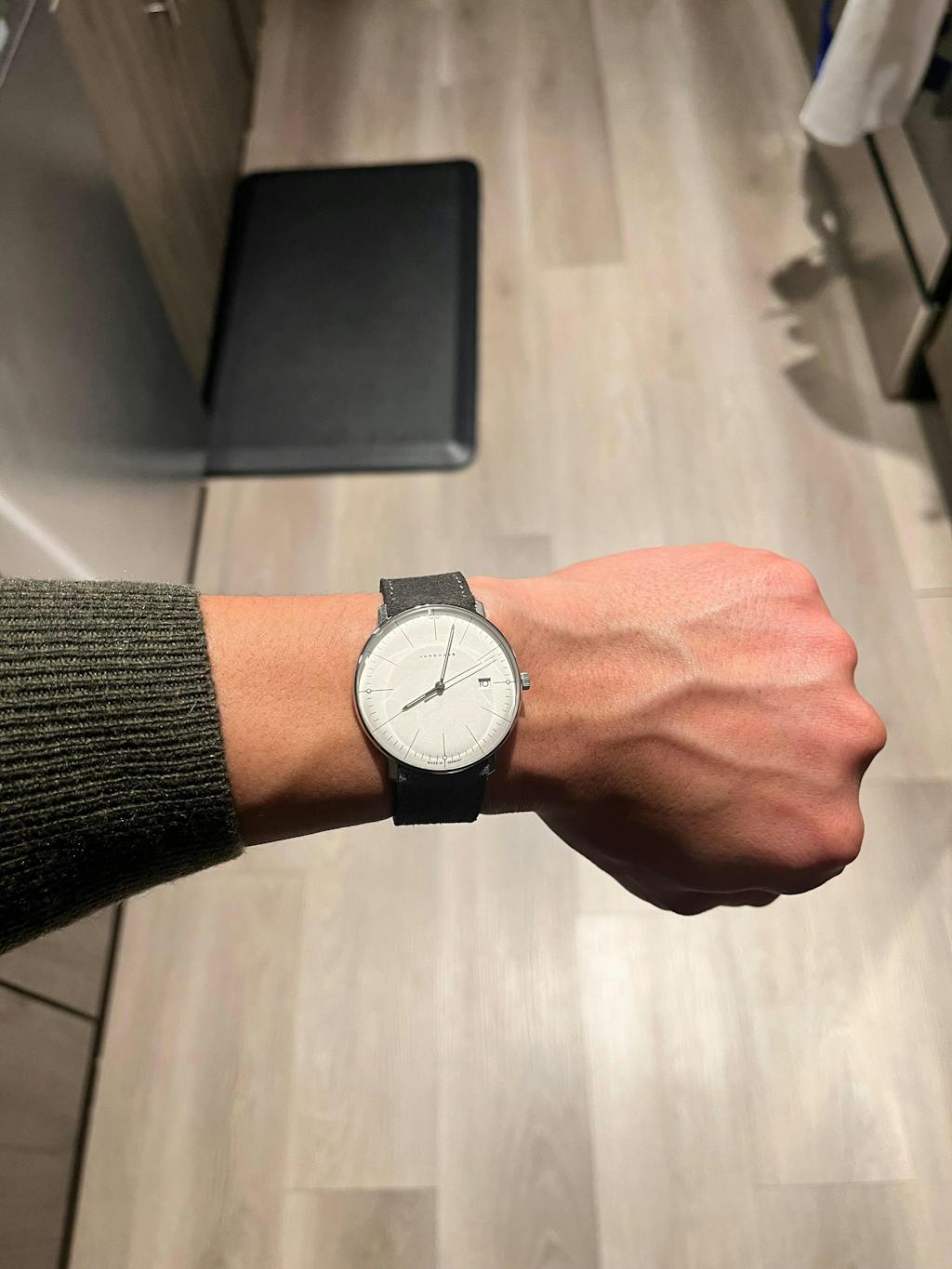 Fluco Nizza Moss Suede Leather Quick-Release Watch Strap