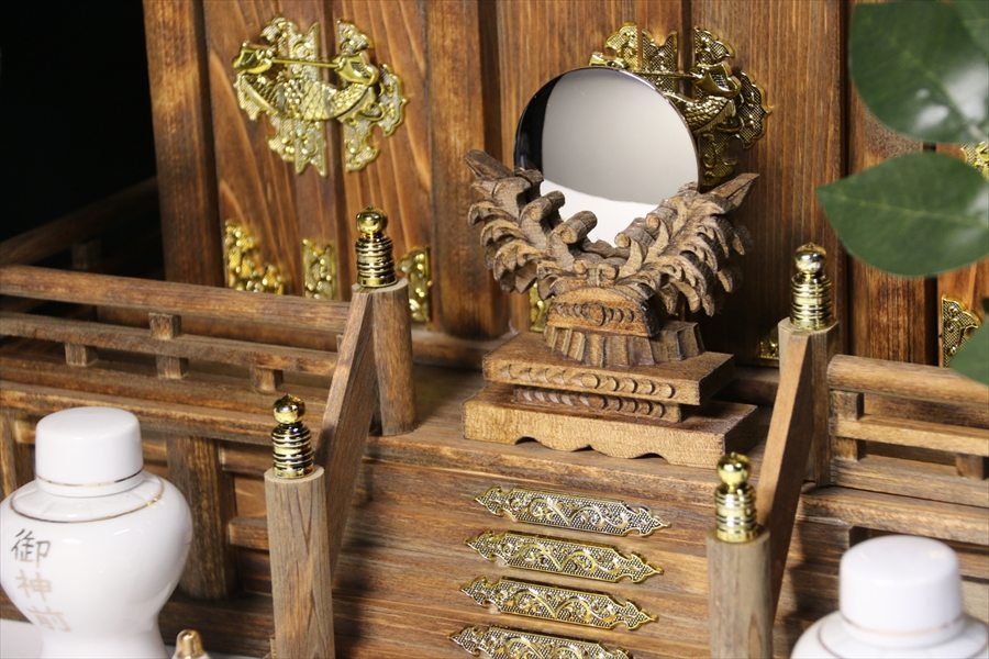 けやき調神鏡 金属鏡 2寸｜神棚・神具 やまこう【公式オンラインショップ】