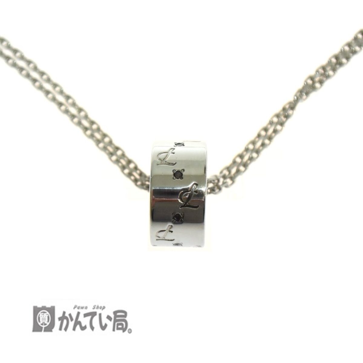 Leda SILMA レダシルマ ネックレス ダイヤ AG/GE リング トップ 2連