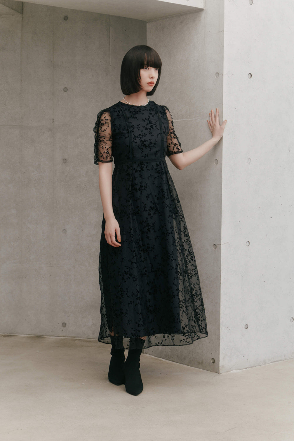 kaene公式オンラインストア フロッキーパイピングドレス / 101031 結婚