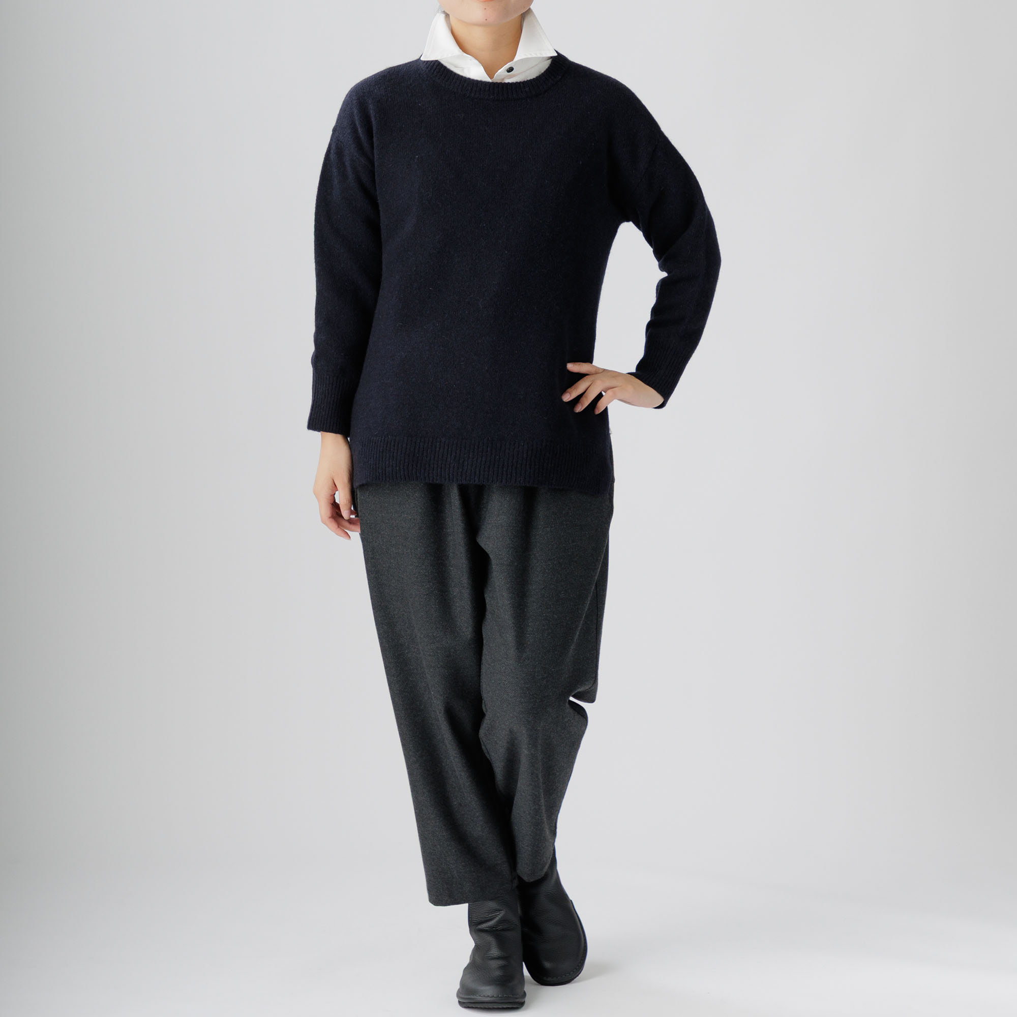 ヤク100％ニット丸首チュニック115-23 Series | かぐらやONLINE SHOP