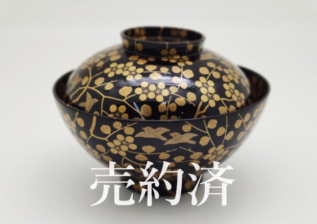 鶯宿梅蒔絵吸物椀 10客 - kaji's antiques 梶 古美術