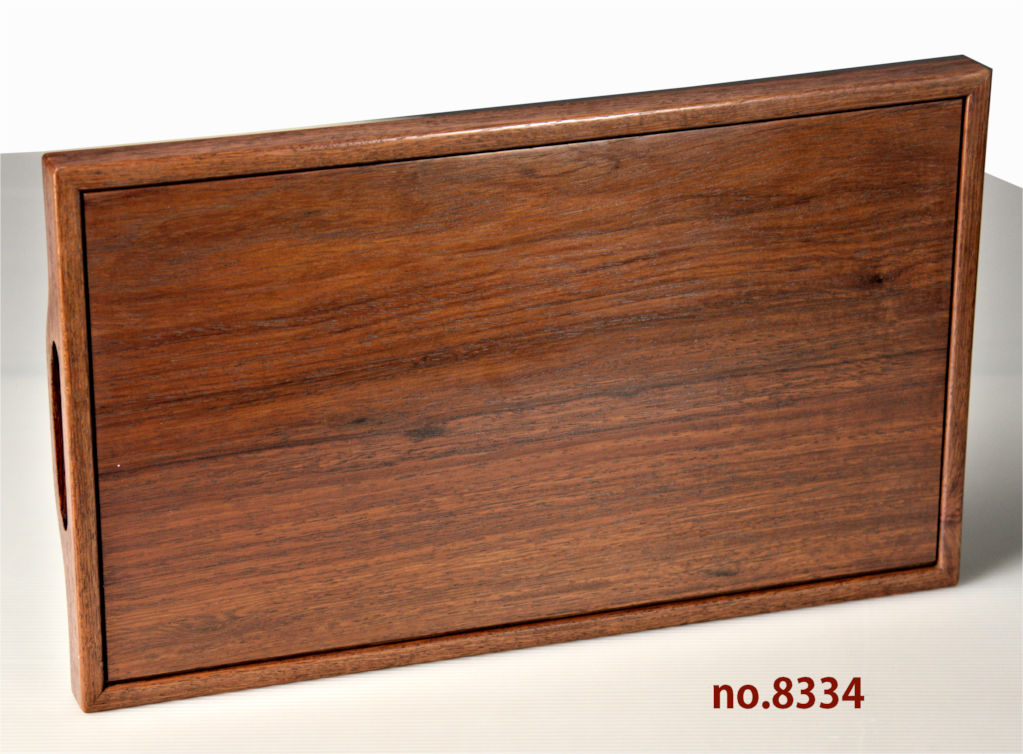 ギャラリー小物:長手盆 紫檀 漆仕上 若畑作 巾33.5cm 大阪唐木指物 no