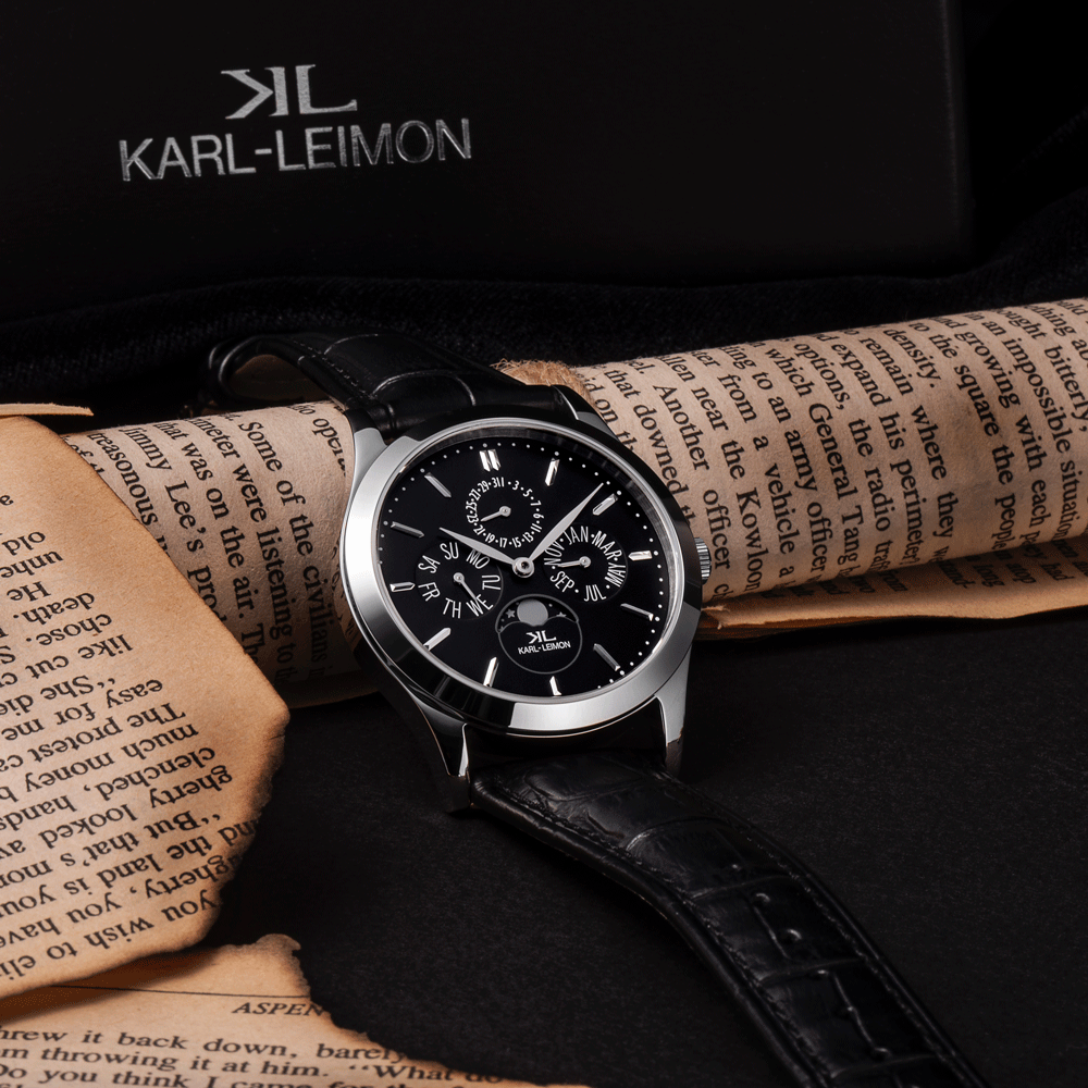 KARL-LEIMON]カルレイモンStainless Steel with Black Dial - KARL