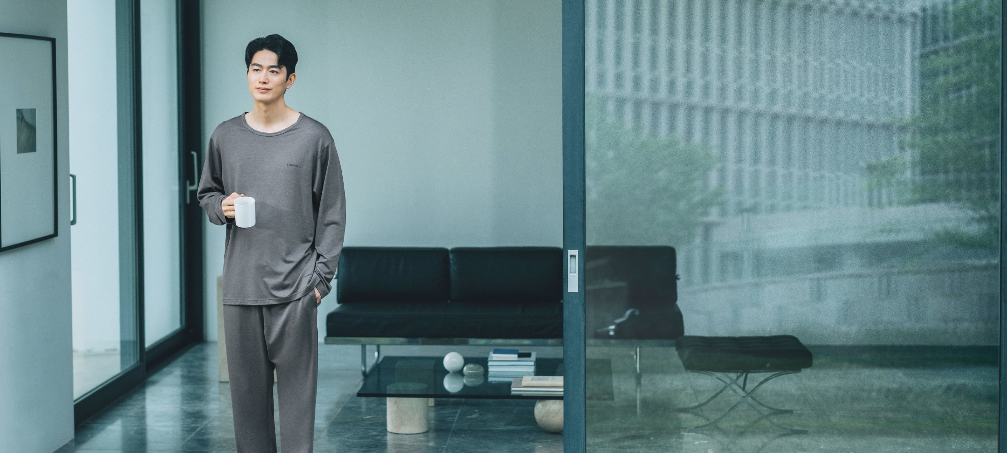 BAKUNE メリノウール / 上下セット（長袖クルーネックシャツ・ロング