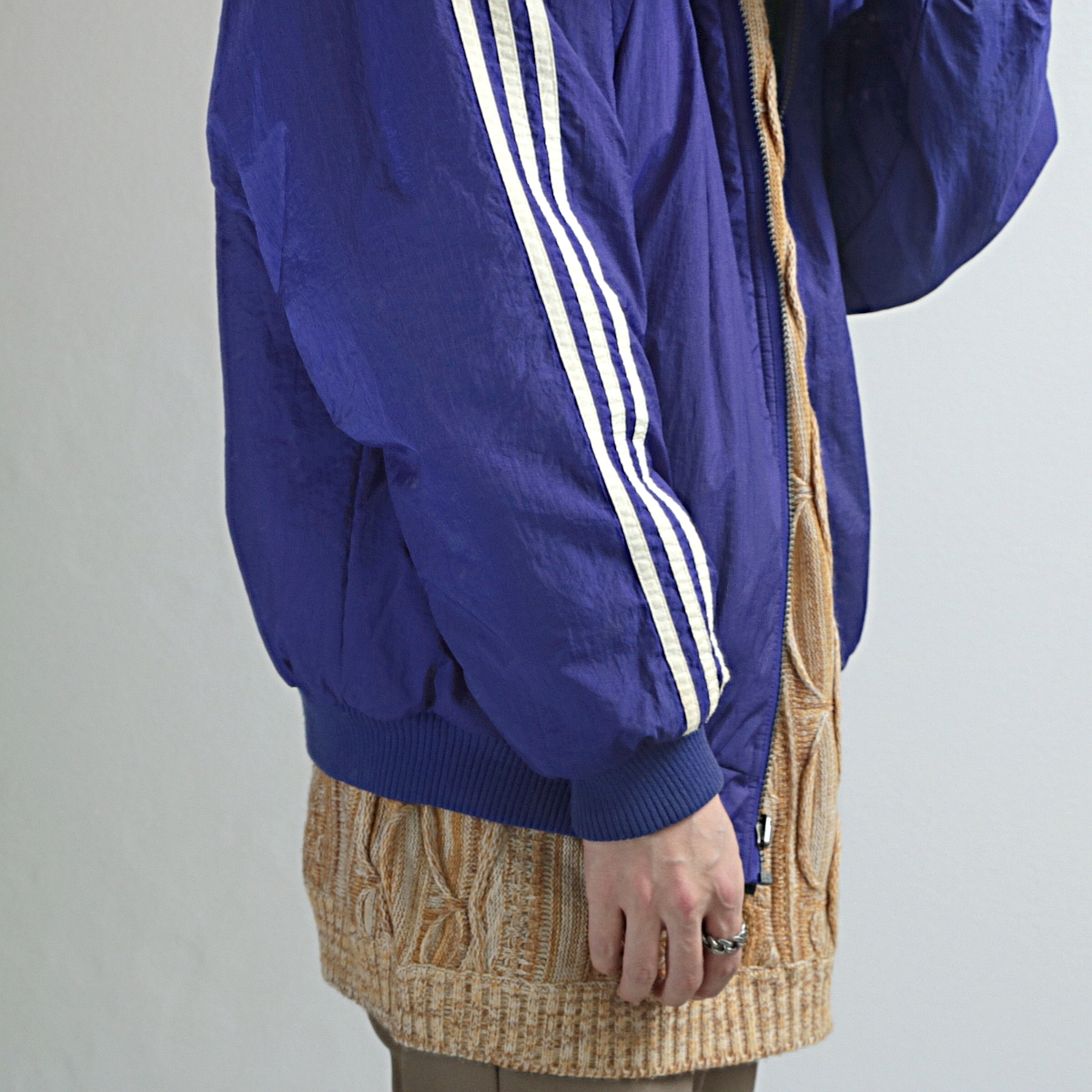 90s Adidas アディダス リバーシブル フーディー ナイロン ジャケット