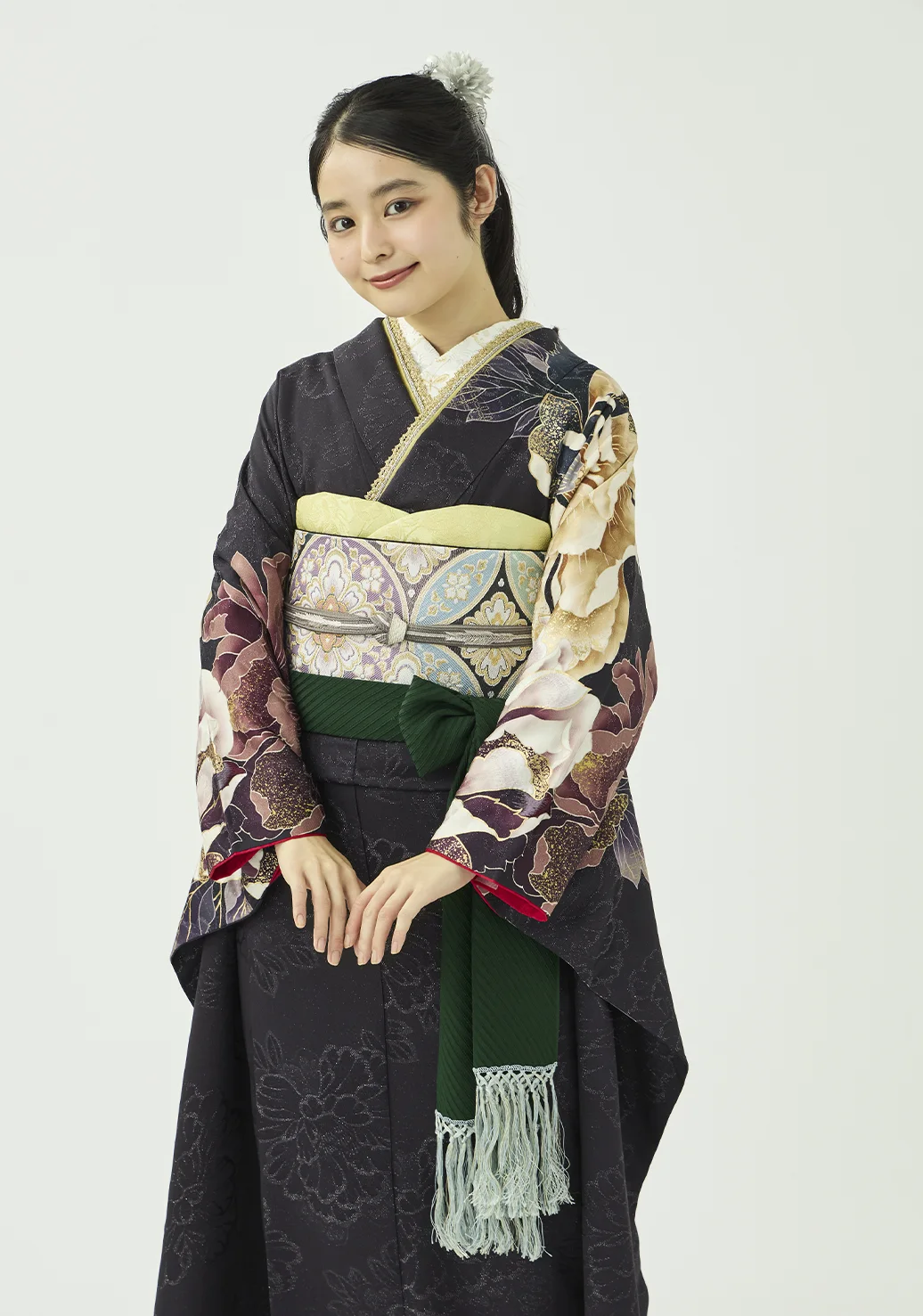 振袖／牡丹の記憶／紫 | 振袖レンタル·購入や成人式の着付けは「きもの