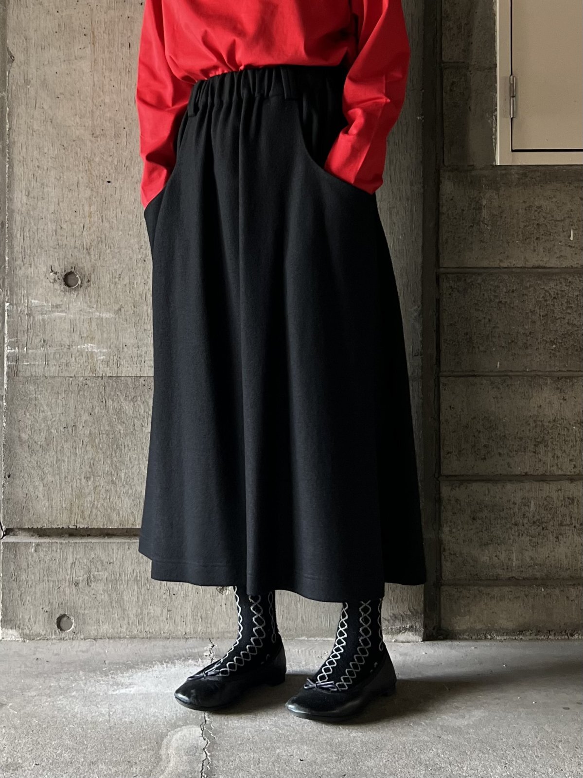 atelier naruse アトリエナルセ / ウールポンチギャザースカート【na