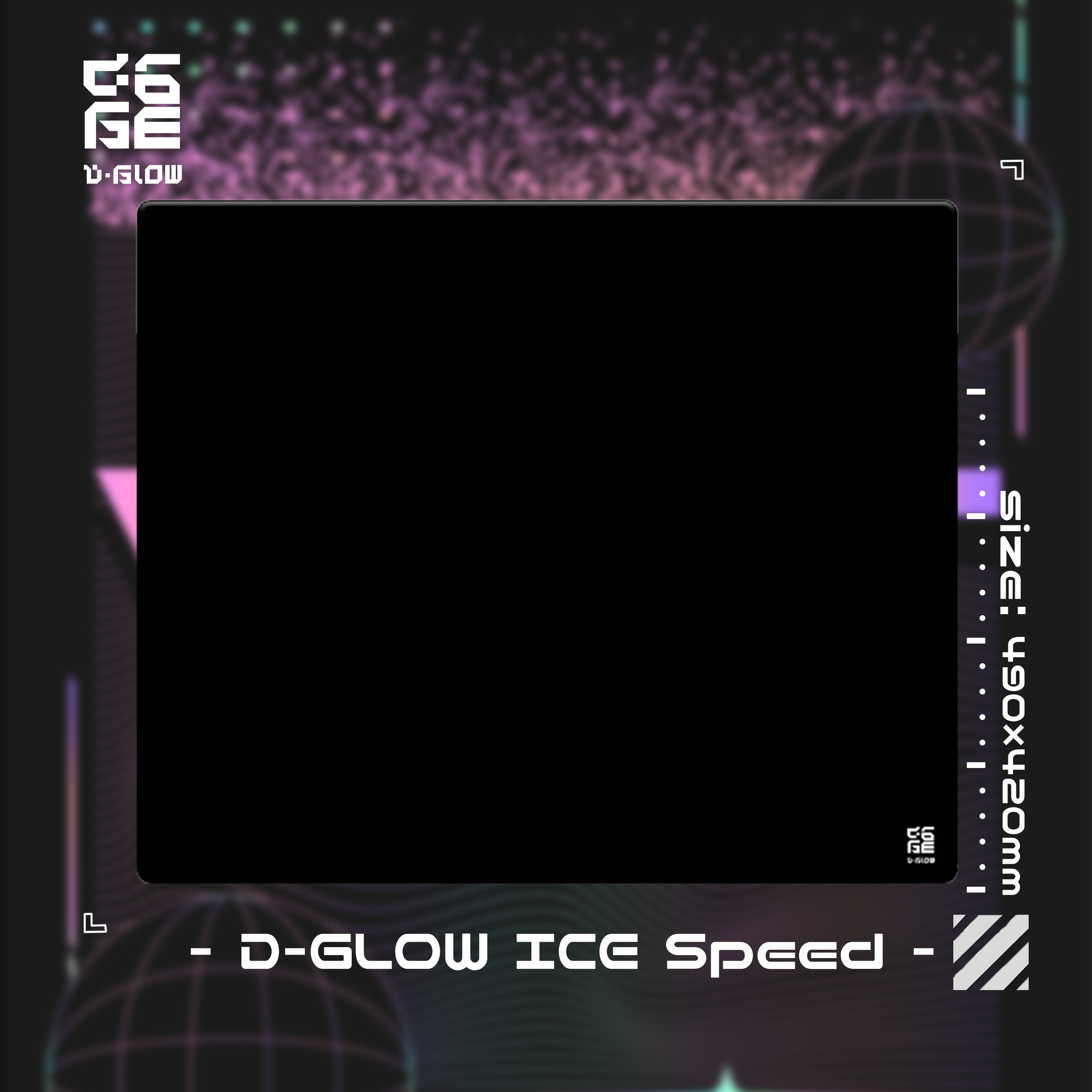 D-GLOW 氷晶 - ICE SPEED【ガラス製マウスパッド】