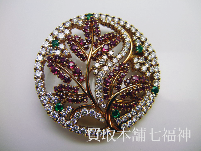 買取相場270,000～300,000円】K18 ミキモト マルチカラーストーン