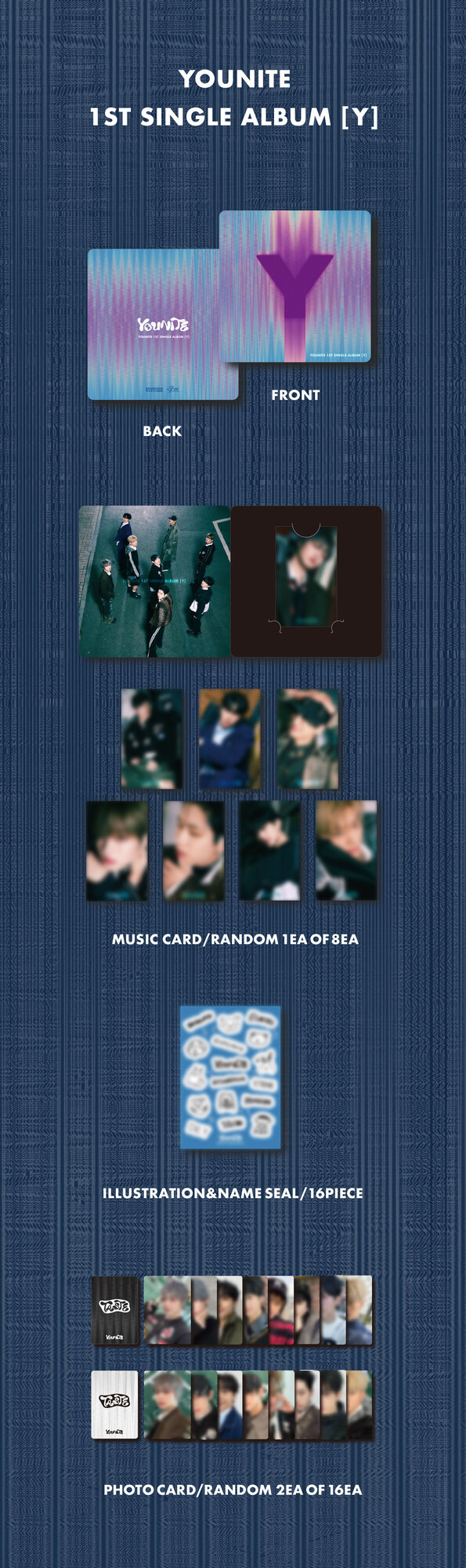 YOUNITE 1ST SINGLE ALBUM [Y]】韓国式全員サイン会抽選対象商品