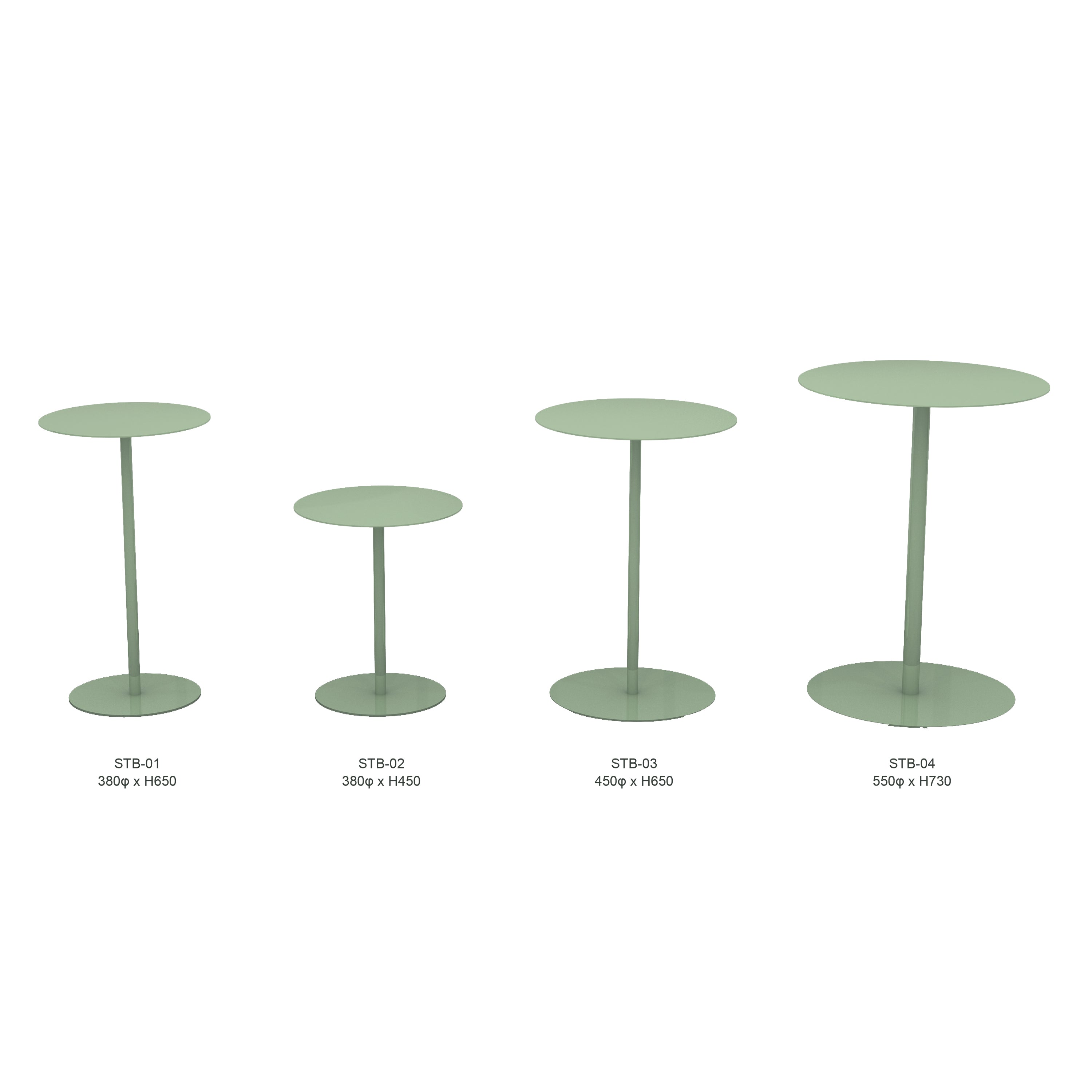 サイドテーブル-04-インダストリアルグリーン - KIT