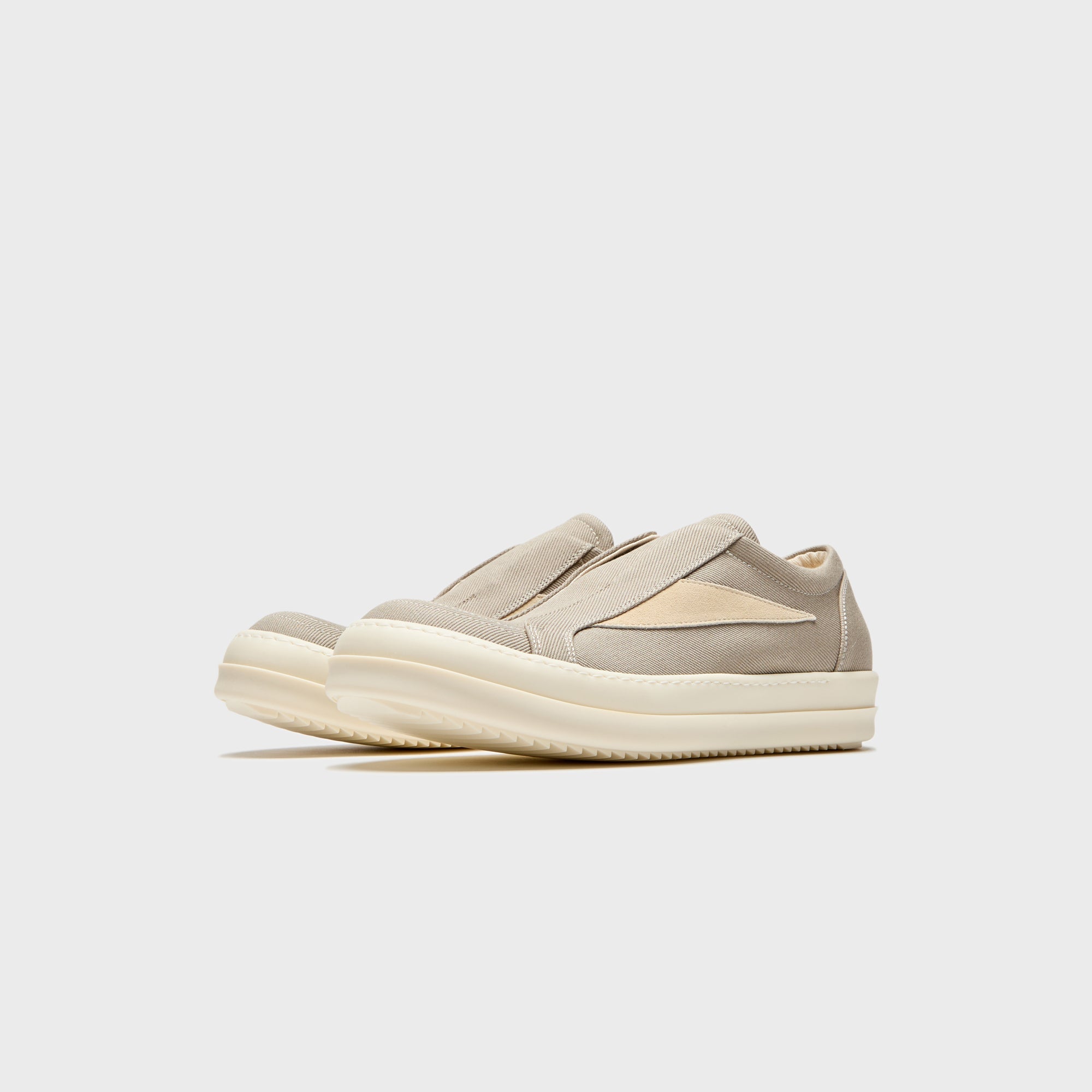 Rick Owens Laceless Vintage Sneaks - Dirty Pearl / Milk / Milk – Kith