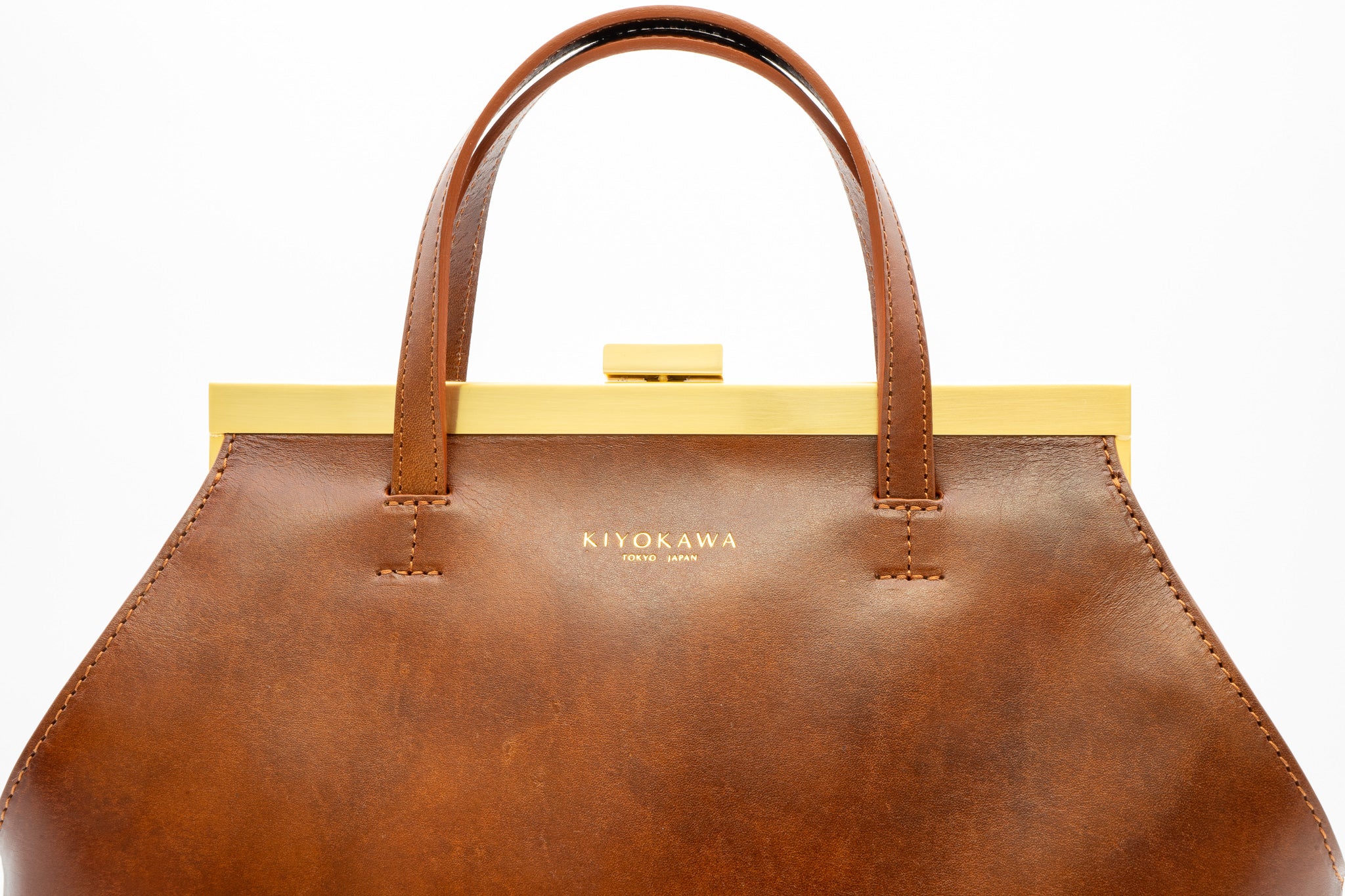牛革ヌメ 口金ハンドバッグ【AUD003】2way 軽量630g Japan Leather