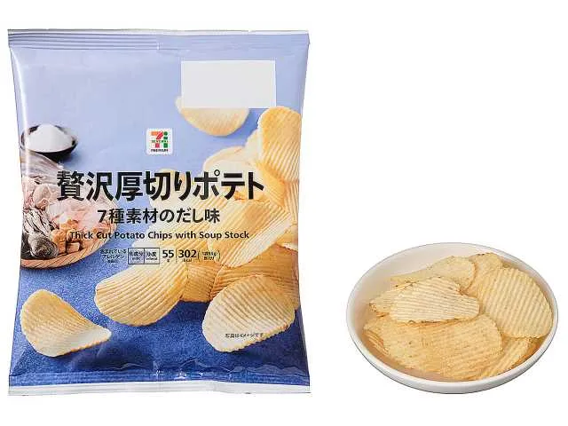 7プレミアム 贅沢厚切りポテト7種のだし味 - コンビニDB