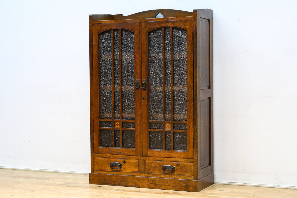 昭和レトロ‼ダイヤガラスが煌めくお洒落な本棚 BB3231 – 古福庵