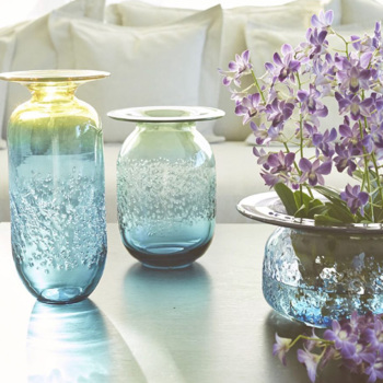 コスタボダ AURORA フラワーベース ブルーxオレンジ オブジェ