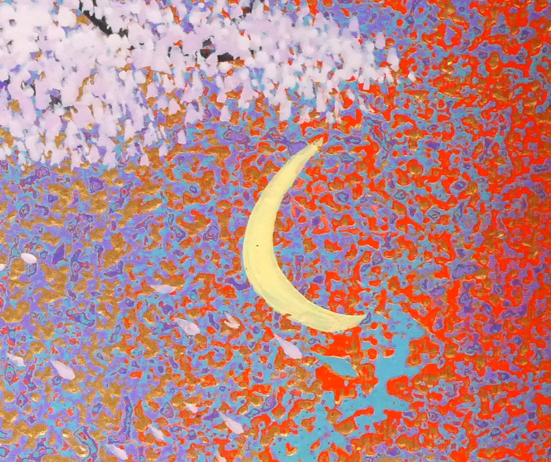 上代誠「桜」油絵・F3号 絵画買取・販売の小竹美術