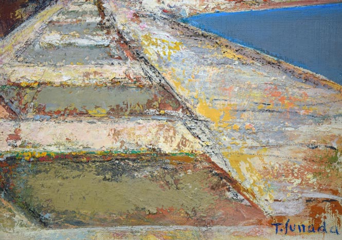 砂田友治「風景画」油絵・F6号 絵画買取・販売の小竹美術