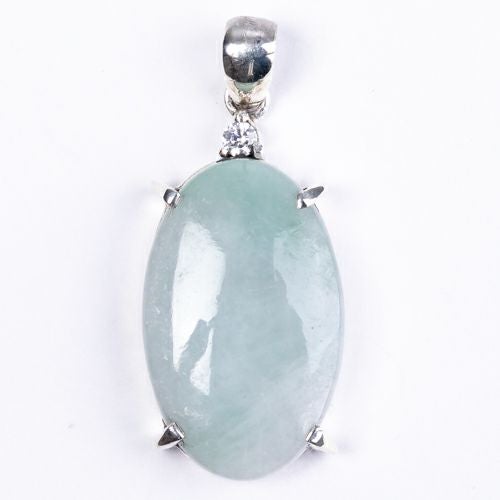 半透明な白色・小型・透明感良し】（高品質淡緑色ヒスイ）糸魚川天然