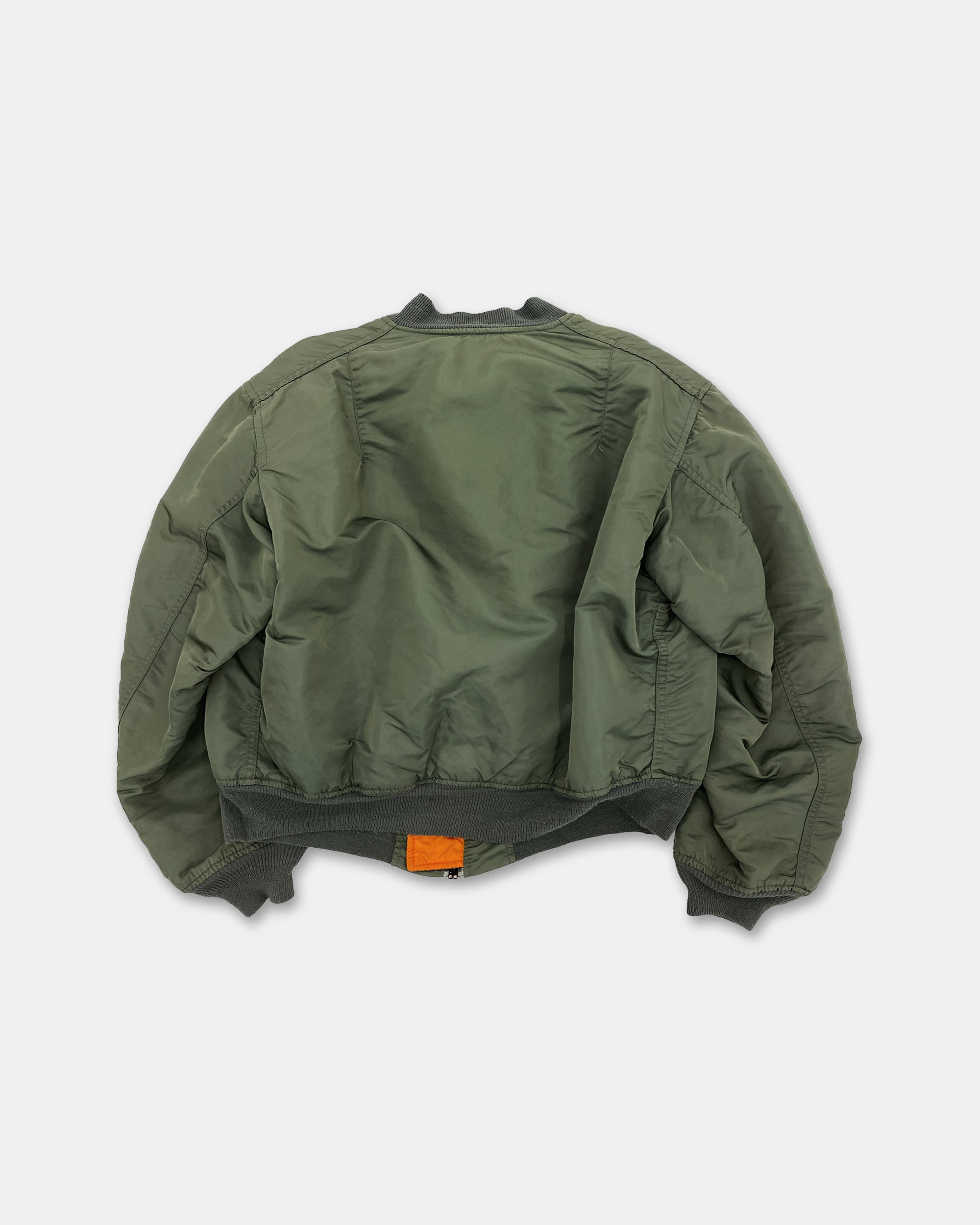 Alpha Industries 1980s Made in USA MA-1 Bomber Jacket Green