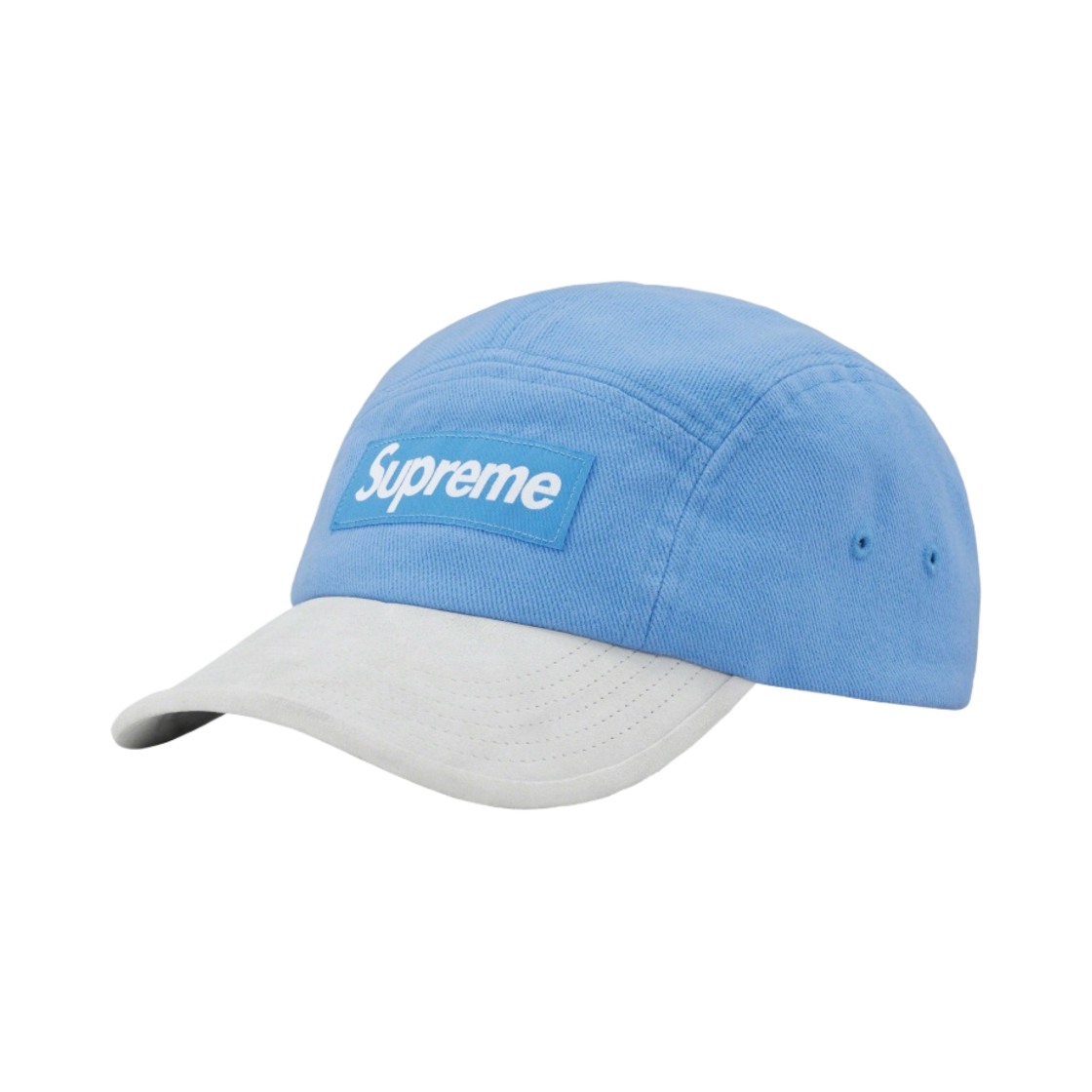 슈프림 스웨이드 바이저 캠프캡 라이트 블루 - 23SS | Supreme | KREAM
