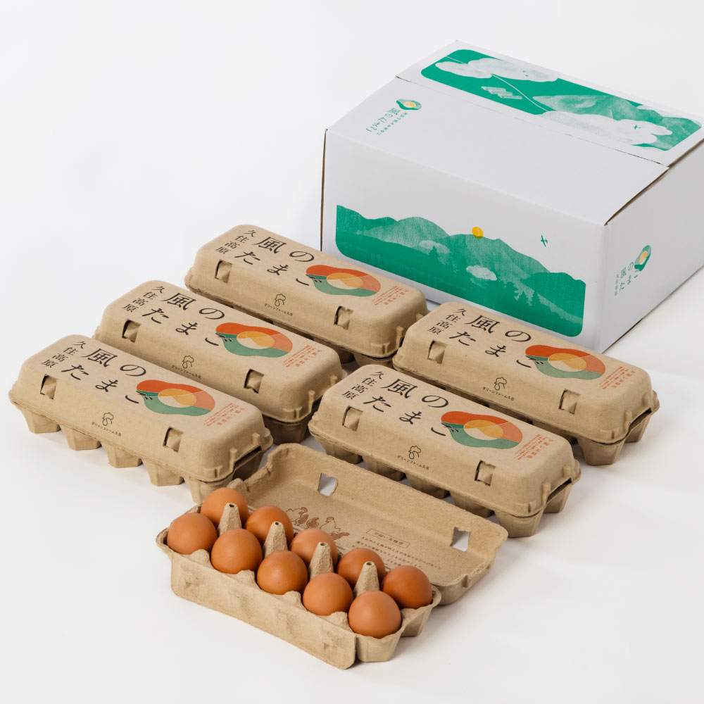 オンラインストア 風のたまご 平飼いたまご 60個入り | グリーン