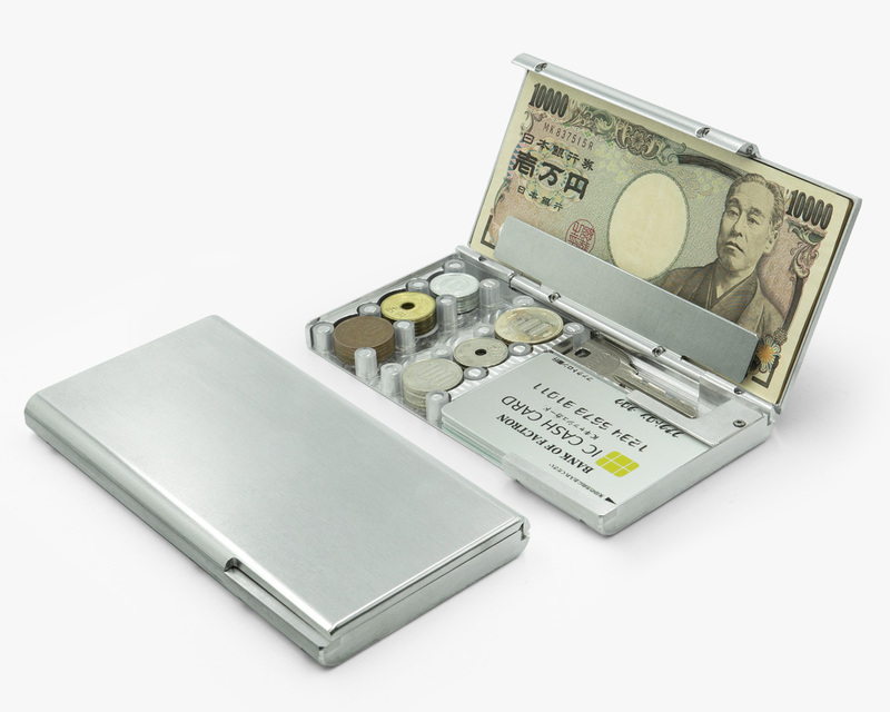 航空機素材の金属製長財布 スマホサイズの『 メタルウォレットBoxy