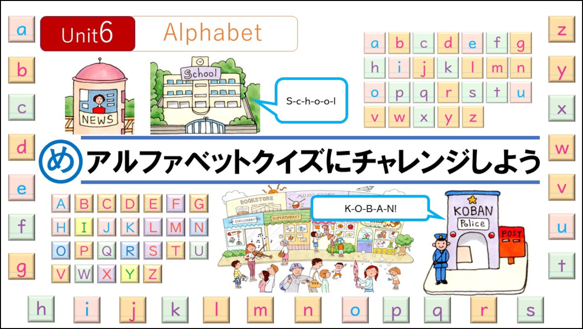 小4らくらくUnit 6「Alphabet｣④【モトヨシ先生のスライドde外国語活動