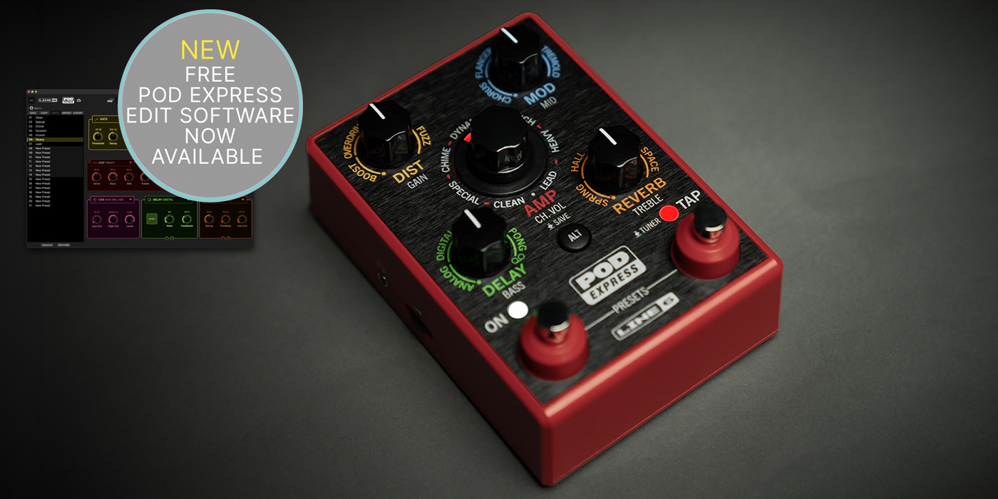 Line 6 | POD Express | Lightweight Guitar Amp and Effects Processor