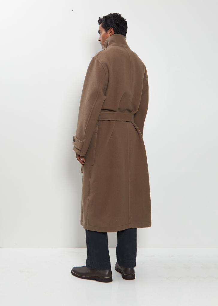 Wrap Wool Coat — Dark Squirrel – La Garçonne