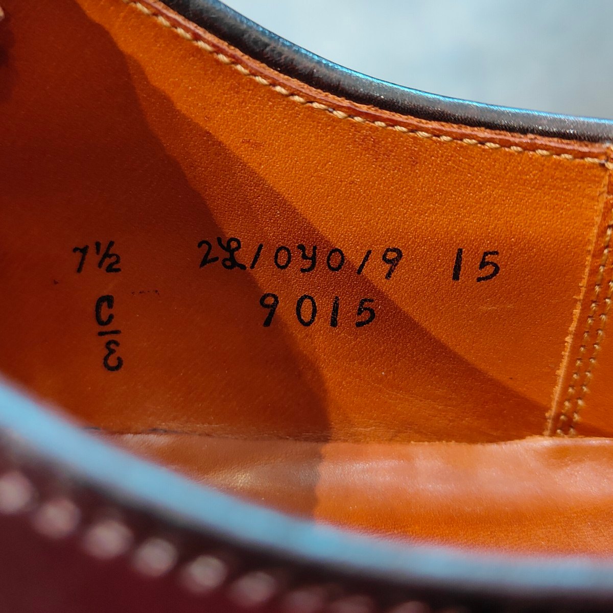 美品 【ALDEN】オールデン 9015 パンチドキャップトゥオックスフォード