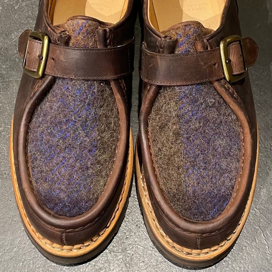 極美品【Paraboot】パラブーツ ミカエルブリッド カーフ ブラウン系