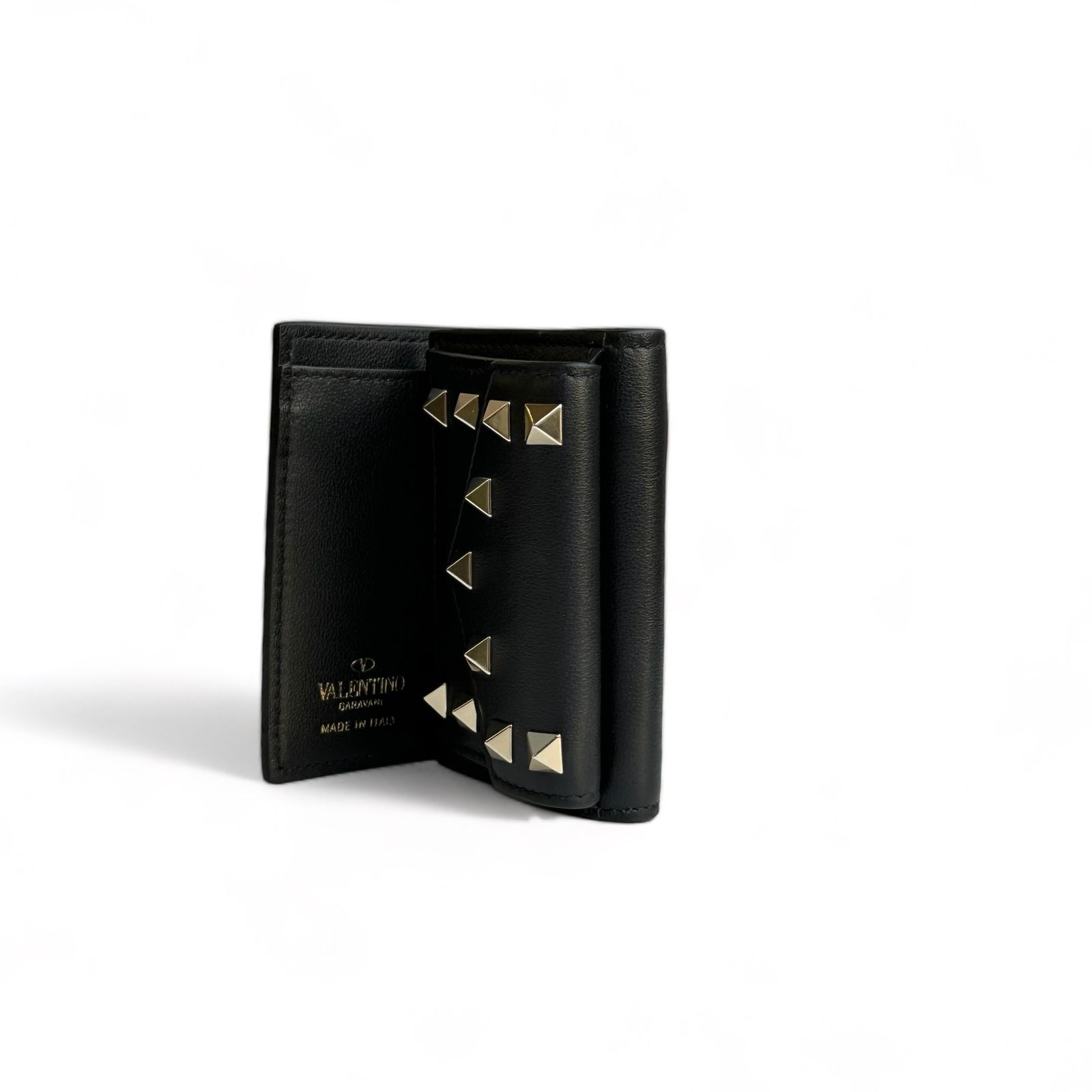 VALENTINO - ロックスタッズ カーフスキン スモール ウォレット /三