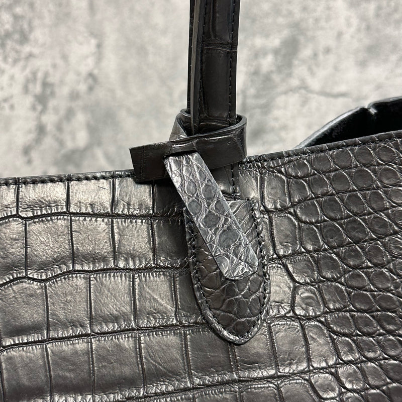 クロコダイル トートバッグ BILBAO - BLACK/ブラック – Le'sac